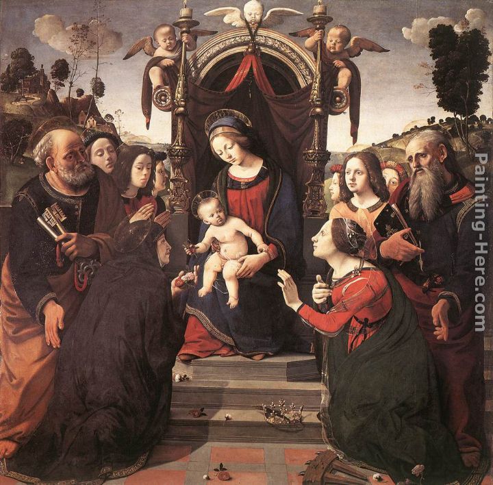 Mystical Marriage of St Catherine of Alexandria painting - Piero di Cosimo Mystical Marriage of St Catherine of Alexandria art painting
